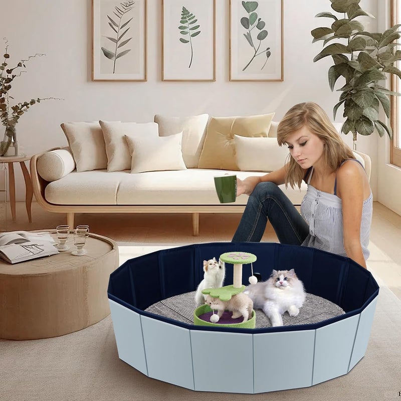 HALAGAS Cat Birthing Box,Whelping Box for Cats,Cat Birthing Nesting Boxs,Whelping Pool,Pet Birth Supplies,Foldable Cates Bath Pool,Convenient Storage, Easy to Clean，Can be Used Indoors or Outdoors - Image 5
